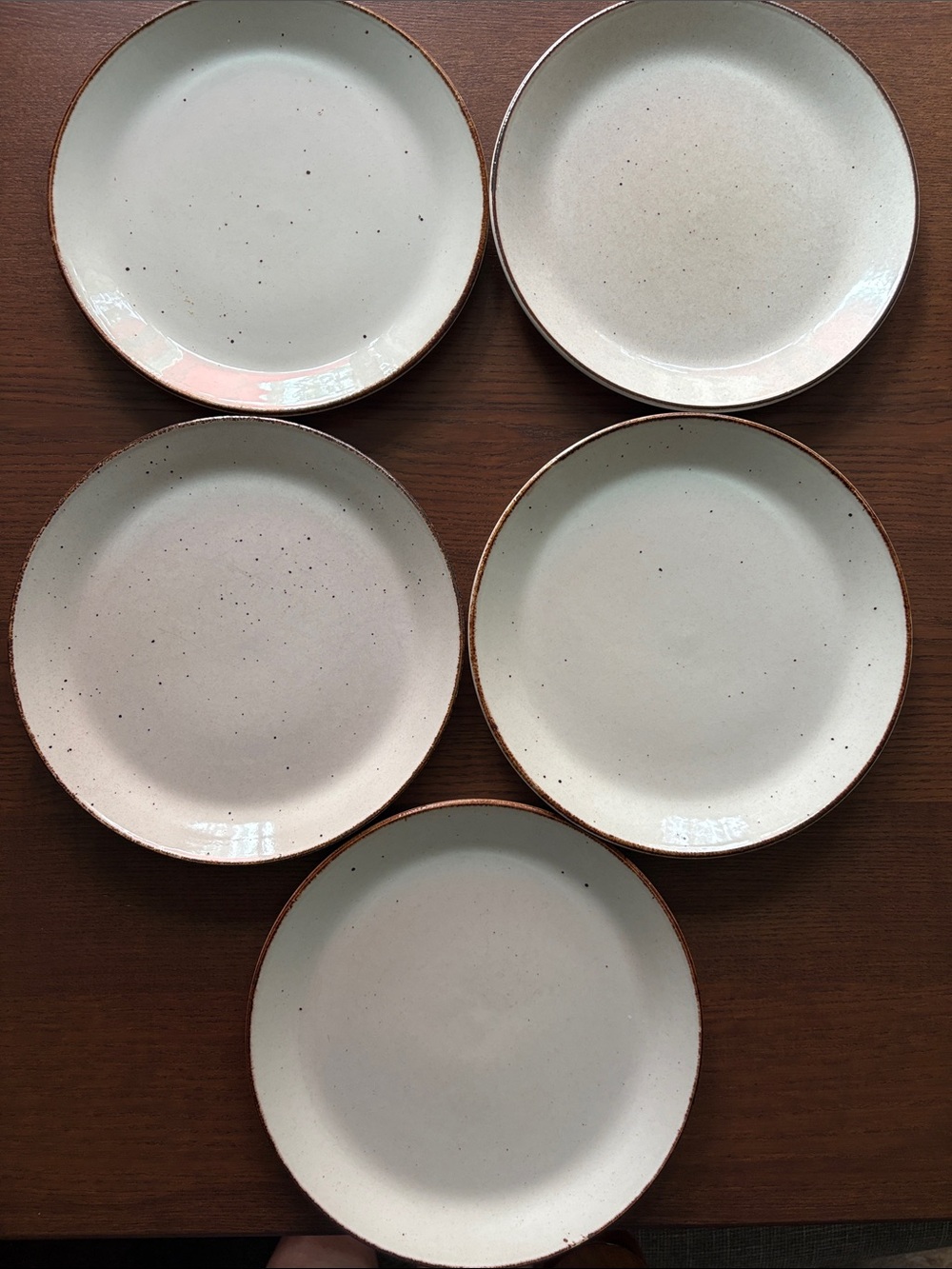 VTG J&G MEAKIN - LIFESTYLE - Speckled Stoneware Dinner Plates (set of 5) - Picture 3 of 10